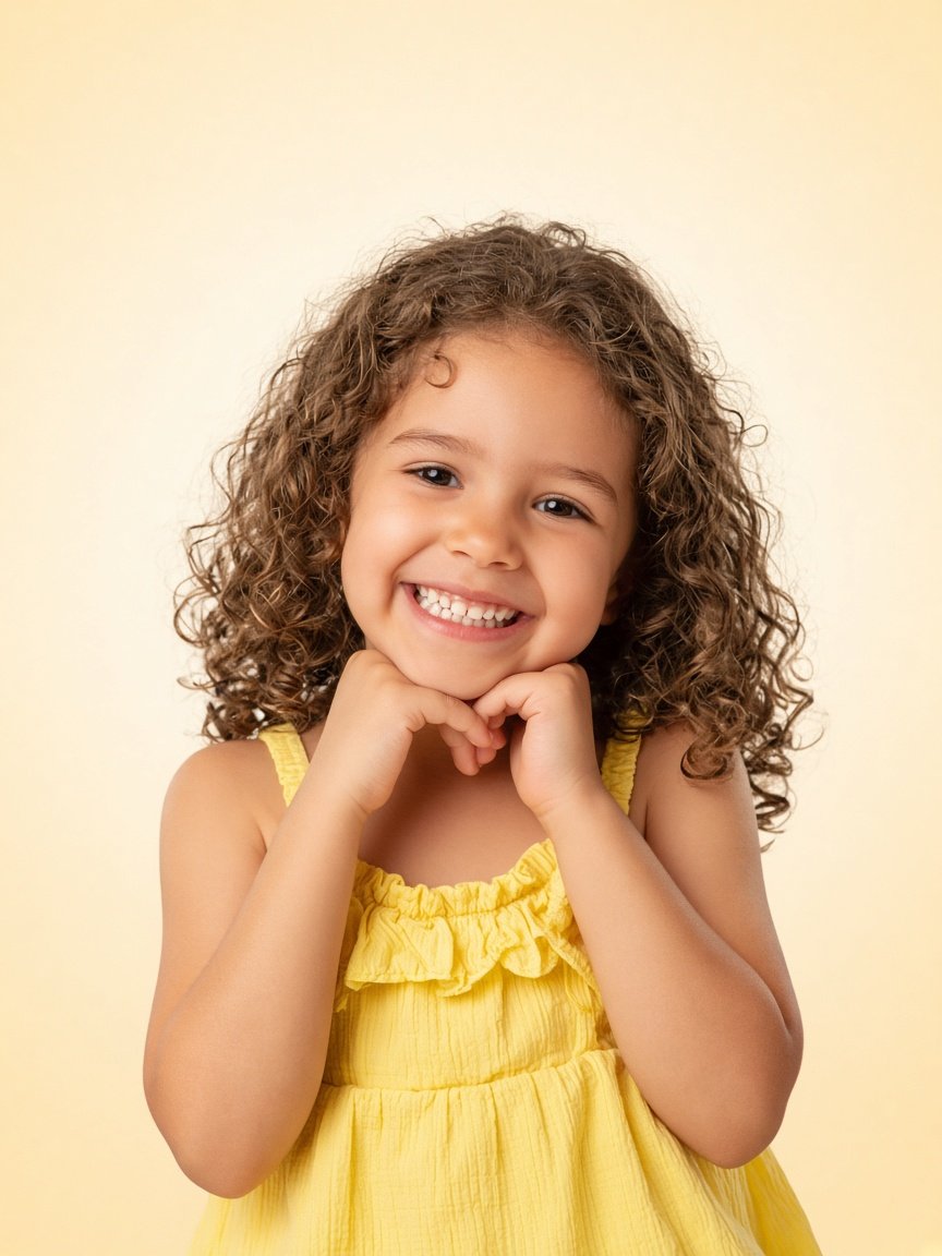 Child in a yellow dress