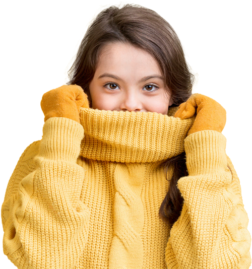 Child in a yellow sweater